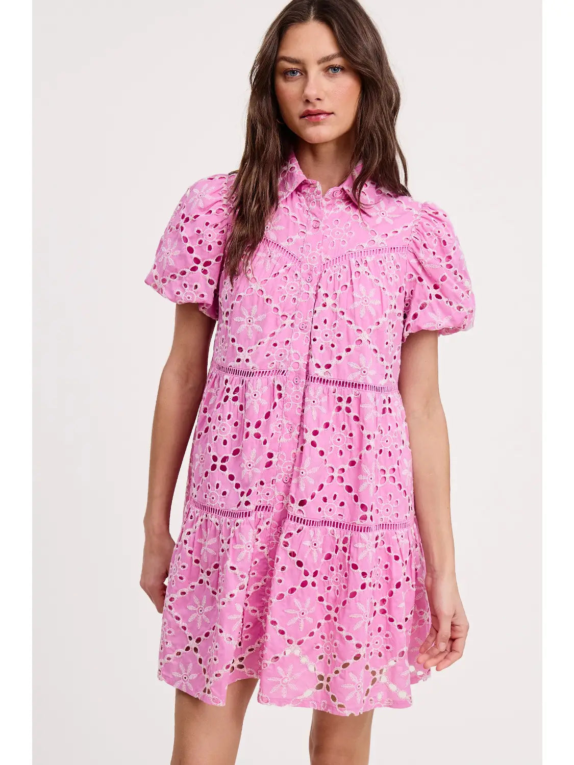Pink Eyelet Dress