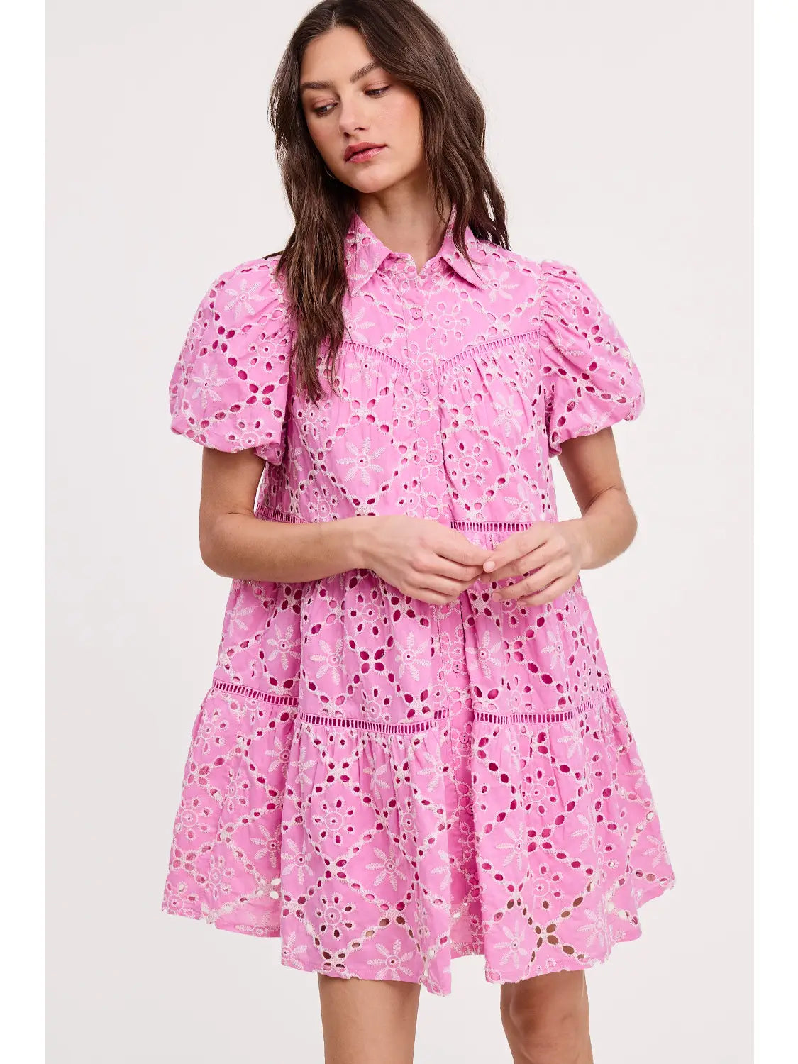Pink Eyelet Dress