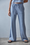 Blue Striped Flare Pant