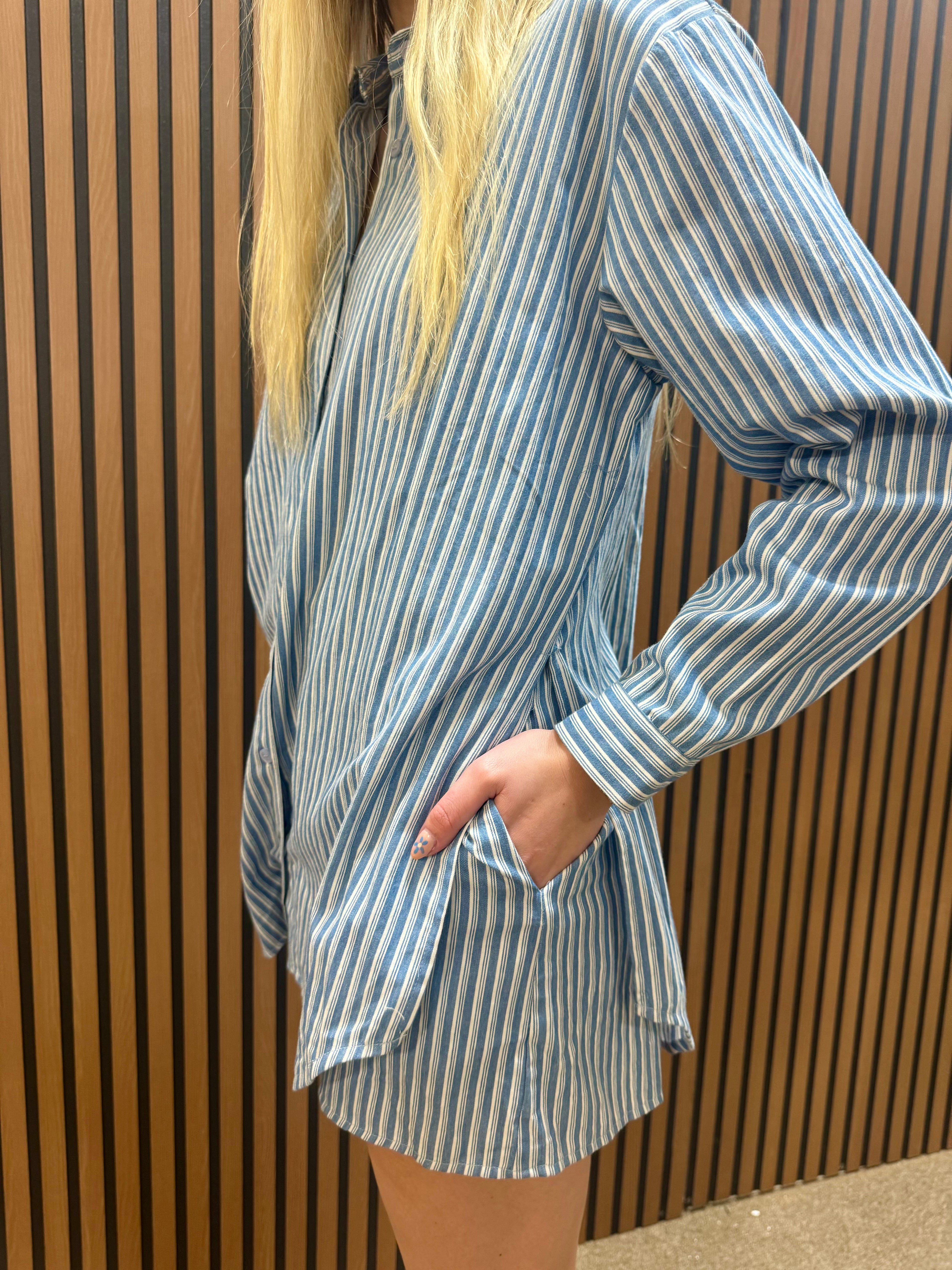 Caroline Blue Romper