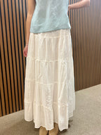 White Elizabeth Maxi Skirt