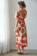 Gold Tomato Print Maxi