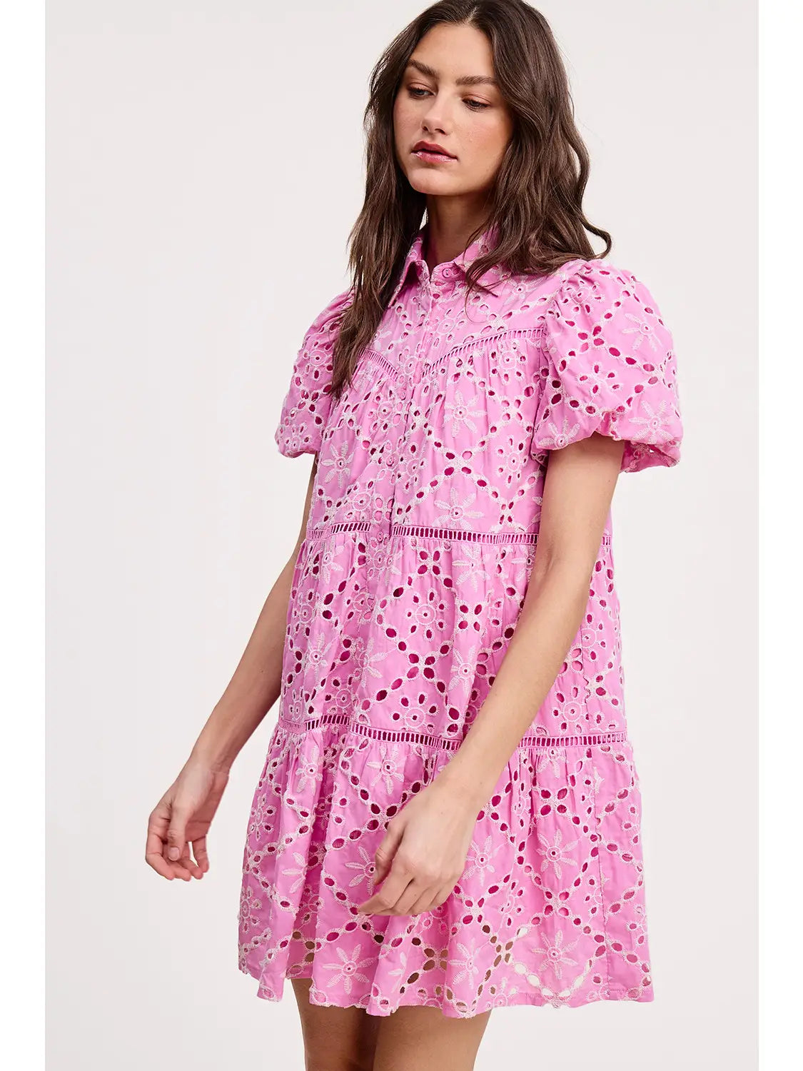 Pink Eyelet Dress